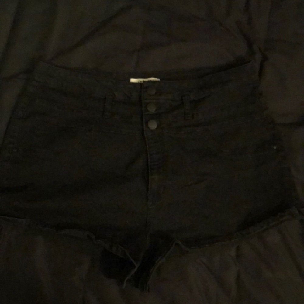 Refuge black high waisted denim shorts